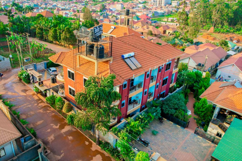 Aerial view of the property